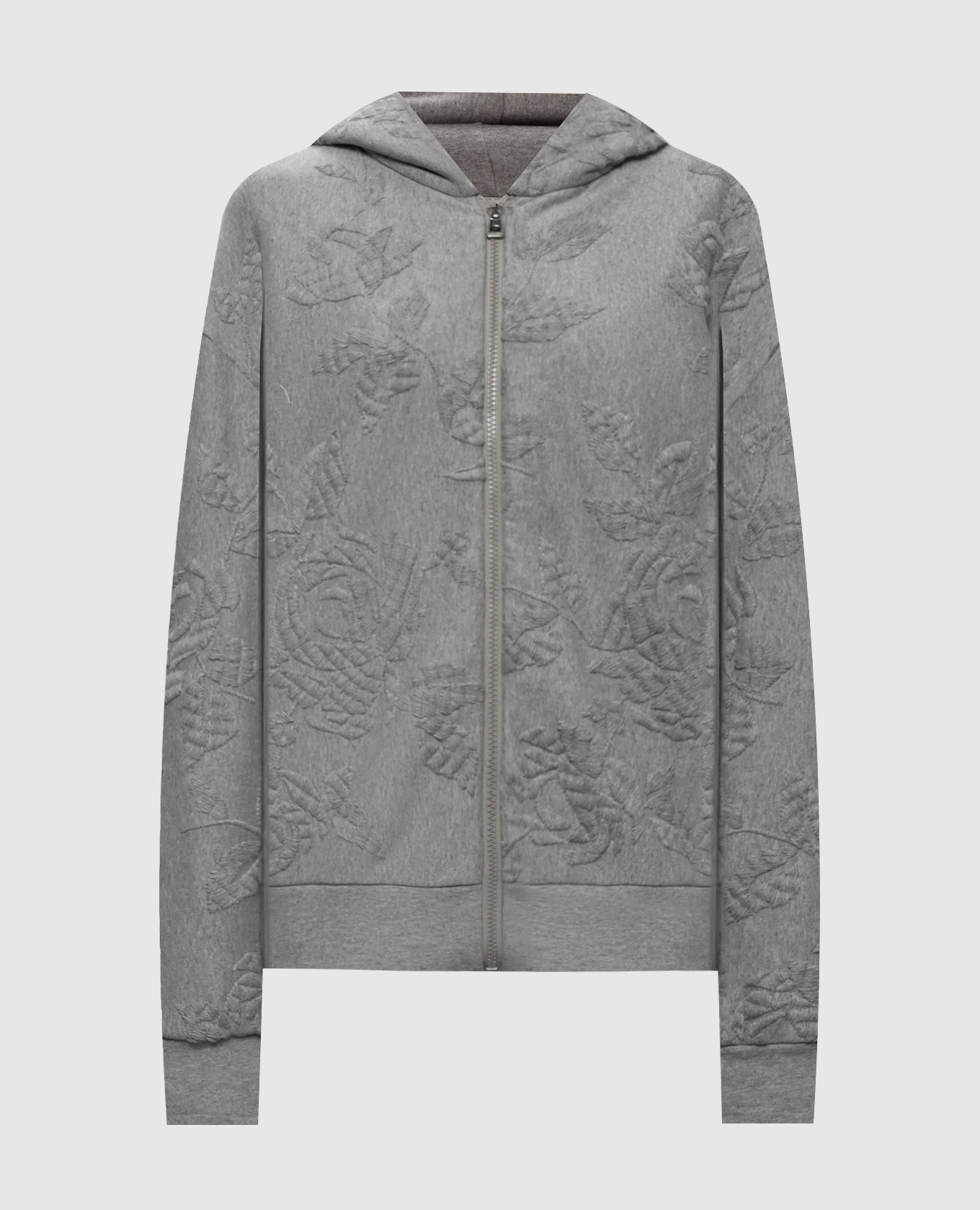 Grey melange sports jacket with embroidery Ermanno Scervino Life