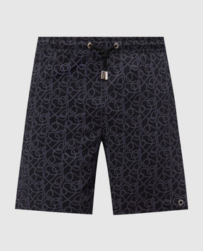 Stefano Ricci Black printed swim shorts M6B6200070B65405