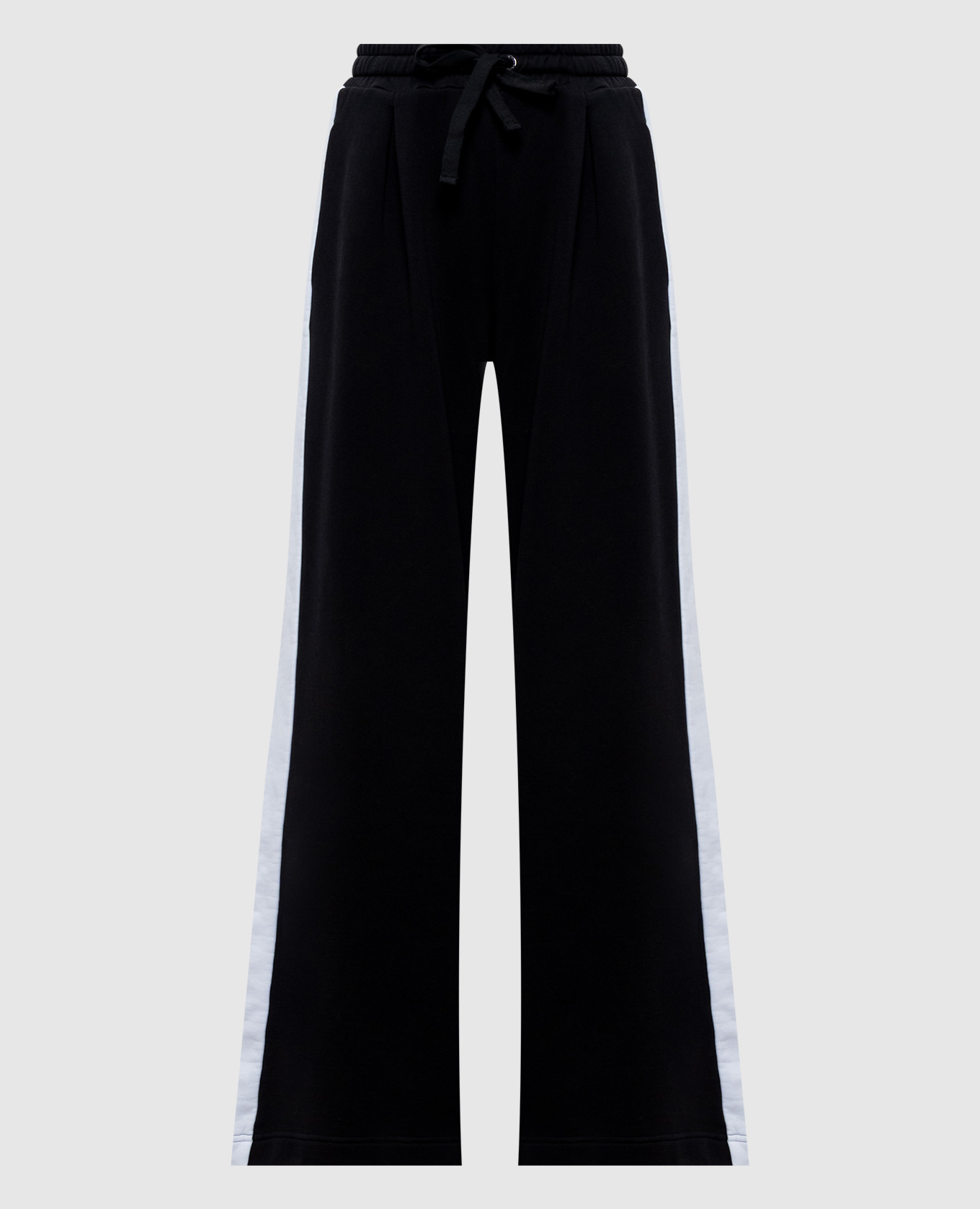 Black sweatpants with logo print