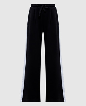 Dolce&Gabbana Black sweatpants with logo print FTDL1ZHU7P4