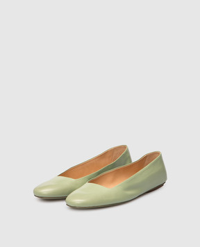 Marsell Distesa green leather ballet flats MW8455P015