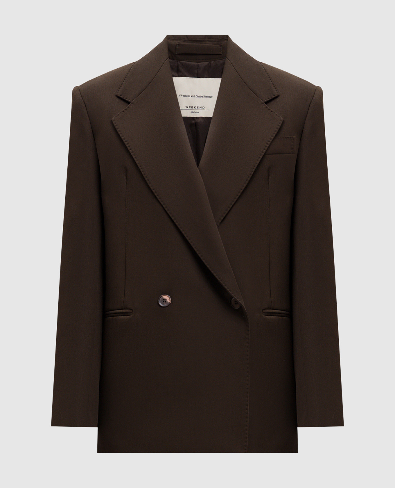 

Brown double-breasted GINSENG wool jacket Max Mara Weekend