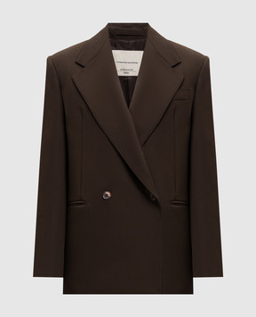 Max Mara Weekend Brown double-breasted GINSENG wool jacket GINSENG