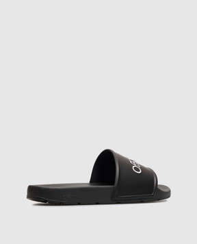 Off-White Black sliders with contrasting logo OF06097001