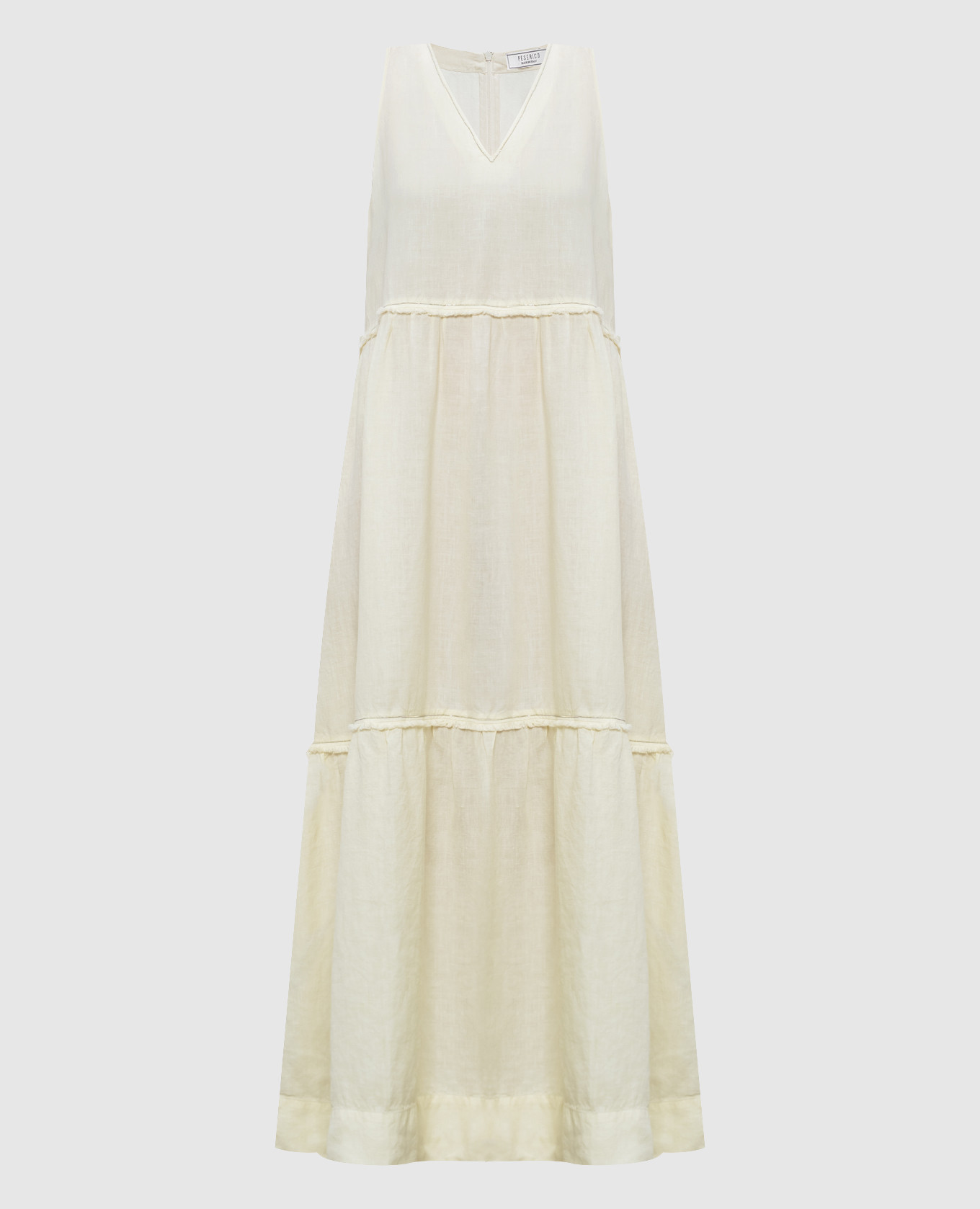 Yellow linen dress