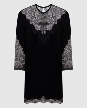 The Attico Black dress with lace 261WCA00517MIX123AA
