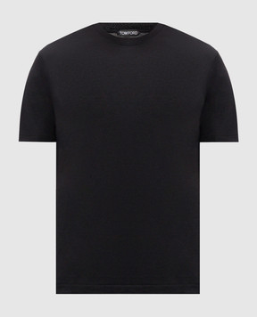 Tom Ford Black T-shirt with monogram JCS004JMT012