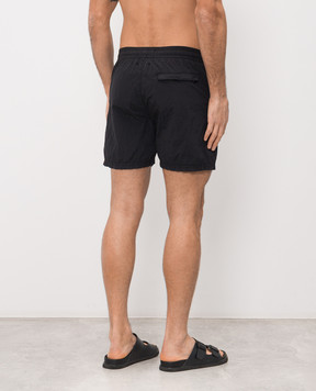 Stone Island Black swim shorts with patch L1S15B100004S0043