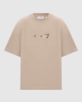 Off-White Spices Arrow beige t-shirt 44MAA120F26J00D