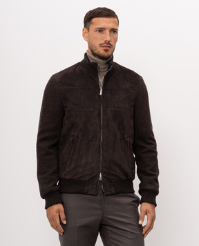 Enrico Mandelli Brown combination jacket 4T107A7405