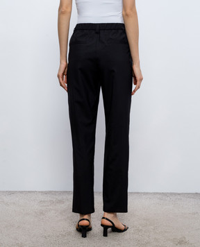 Marco Pescarolo Black Zeza wool and silk pants ZEZAD5314