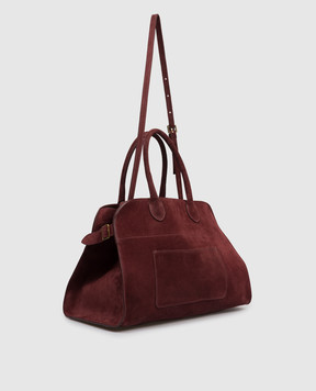 Babe Pay Pls Burgundy suede tote bag 6243
