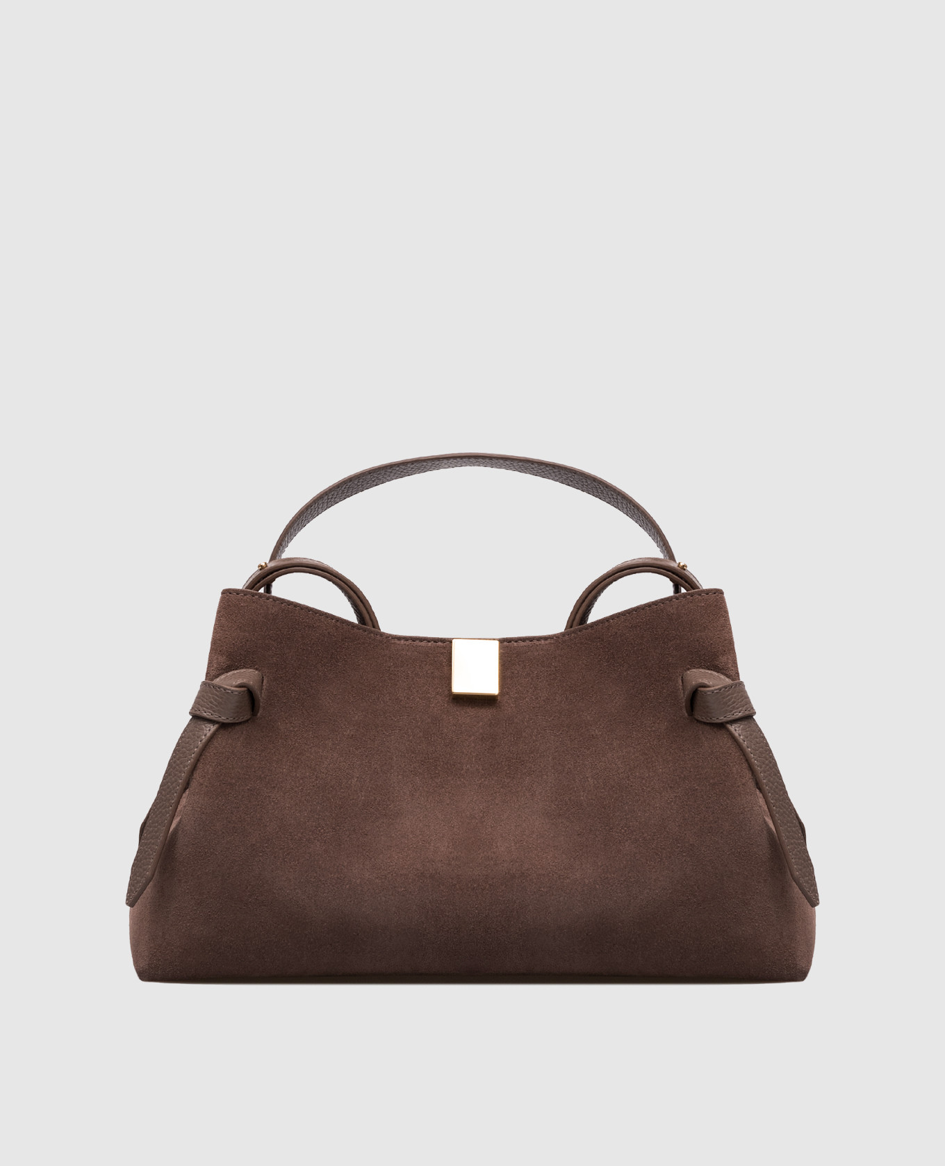 

Brown suede Gyoza bag YUZEFI