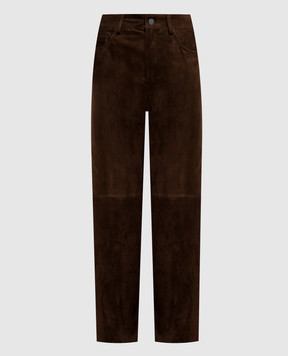 Simonetta Ravizza Brown suede pants Koral F06PS72S1