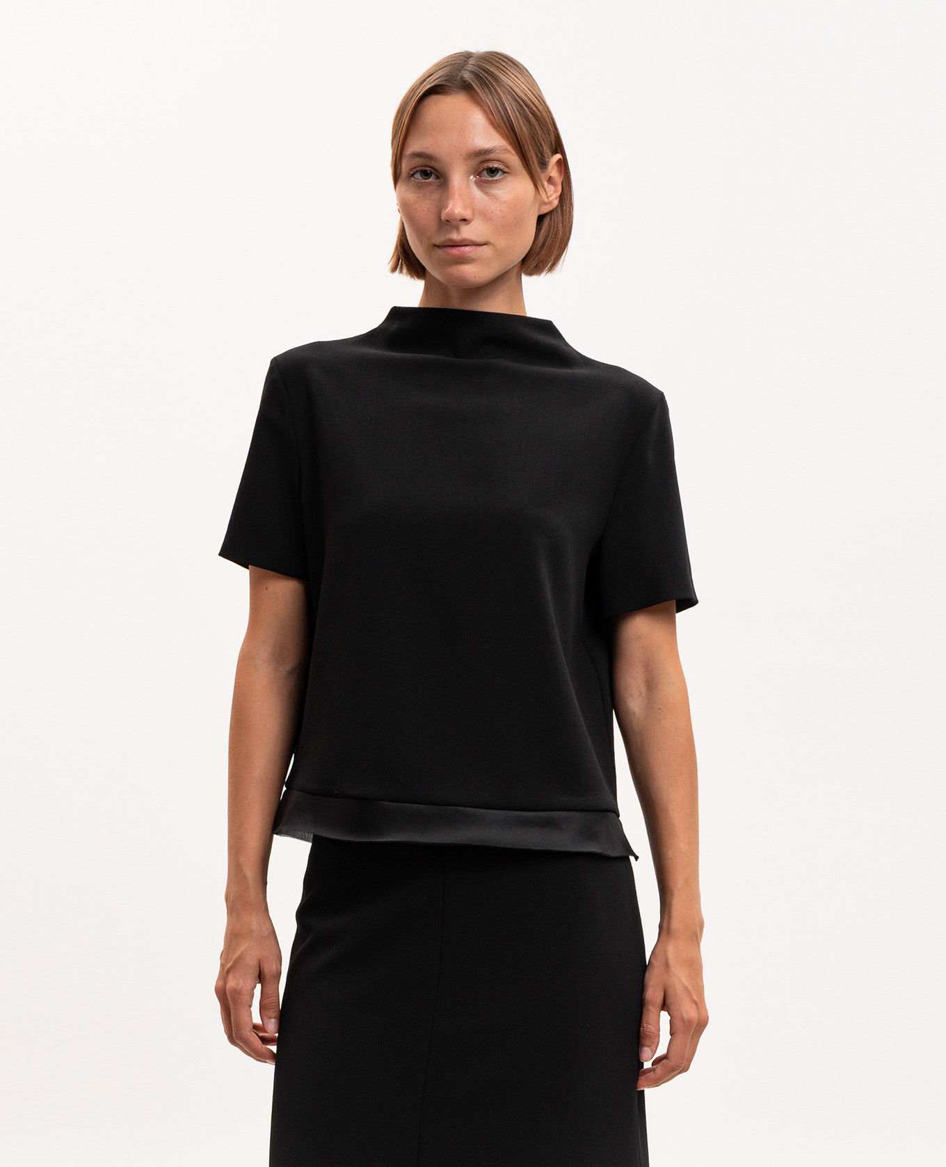 Black wool blouse Jil Sander 3