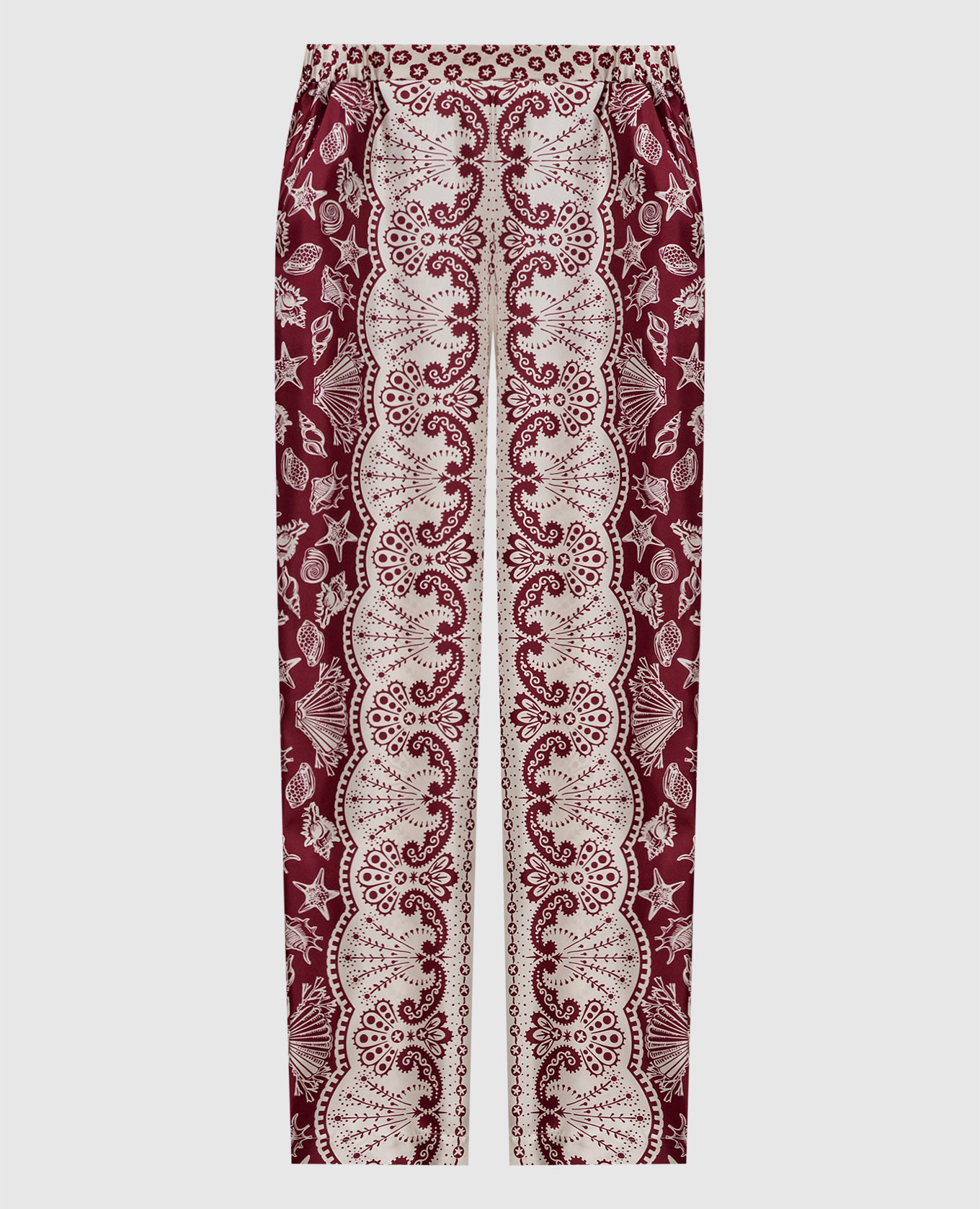 Doris burgundy silk pants