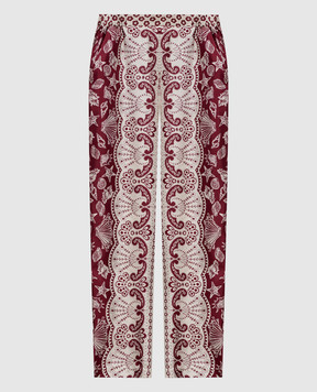MANTERO 1902 Doris burgundy silk pants 0227A2811T0879N