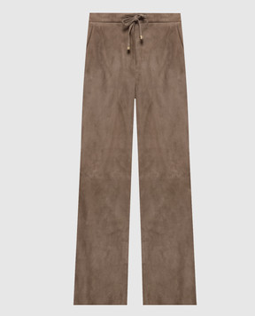 Max Mara Beige suede pants TEMPIO SMMTEMPIO