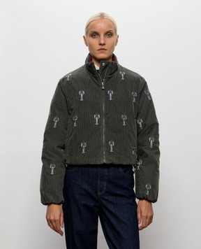 Thom Browne LOBSTER velvet reversible down jacket FBD077EE1645
