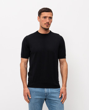 Cashmere&Whiskey Black T-shirt with silk FS03
