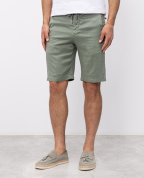 Marco Pescarolo Green linen shorts CENITO5302