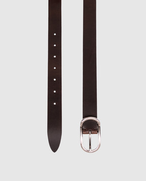 Brunello Cucinelli Brown leather belt MAUDU333