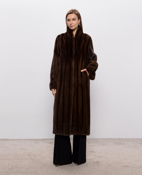 Elpidio Loffredo Brown mink fur coat VIS1636AH