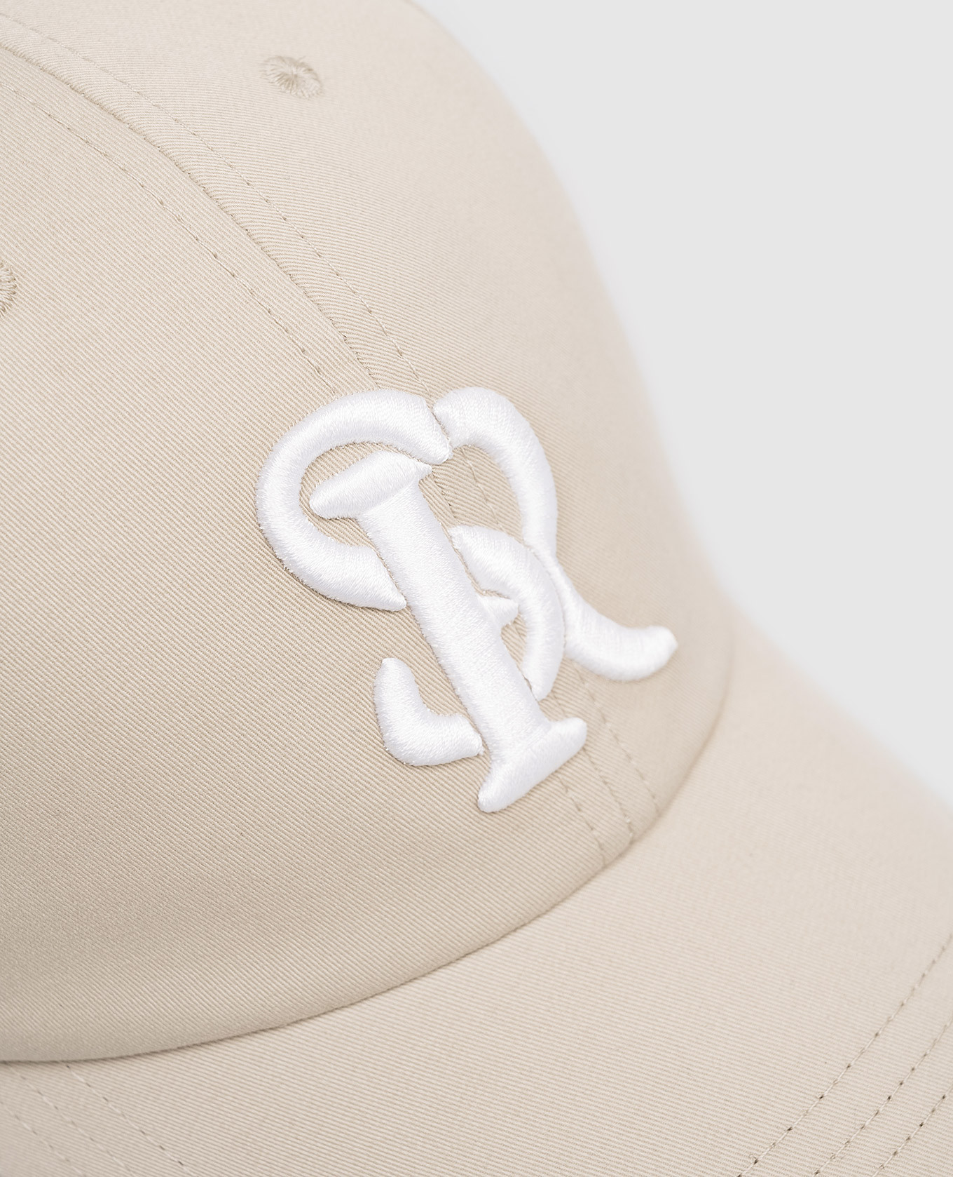 

Children's beige cap with embroidered monogram logo Stefano Ricci