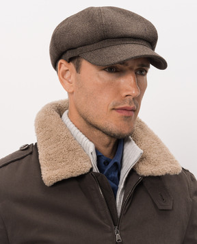 Brunello Cucinelli Brown wool cap MV4369856