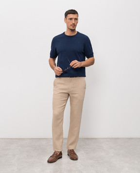 Trussardi Beige linen pants P719M000113NMP313T38
