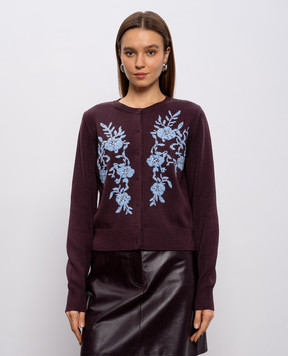 Max & Co Brown cardigan with embroidery MCOATTILA