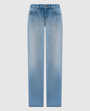 Victoria Beckham Blue jeans with logo patch 1126DJE007075A