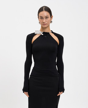 Off-White Black top with logo 2AD27LF25JER001
