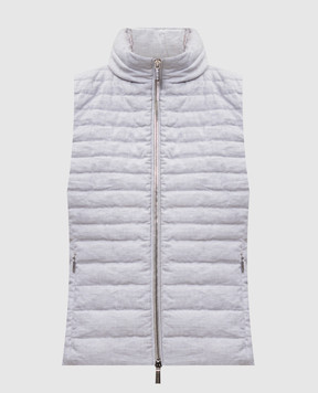 MooRER VILLAN gray linen vest VILLANLSN