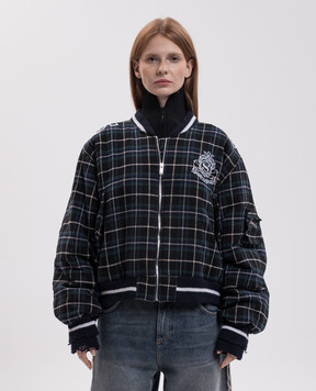 SSHEENA Checked bomber jacket 26FWBAMBUTF26017