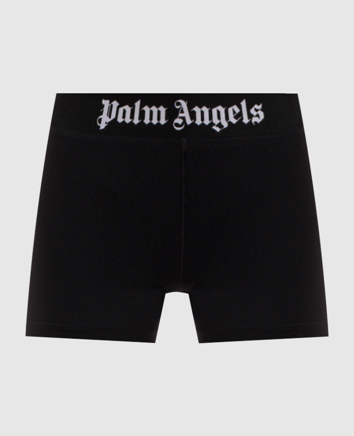 Black shorts with logo pattern