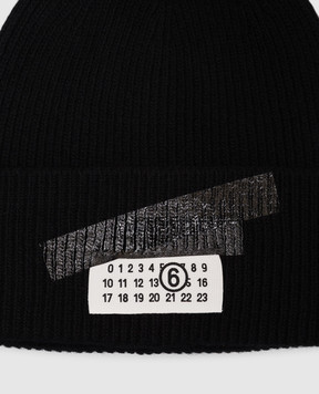 Maison Margiela MM6 Children's black wool hat M61054MM08Z