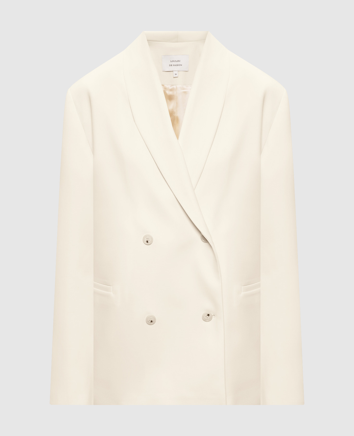 

Beige double-breasted SANCIA wool jacket Loulou de Saison