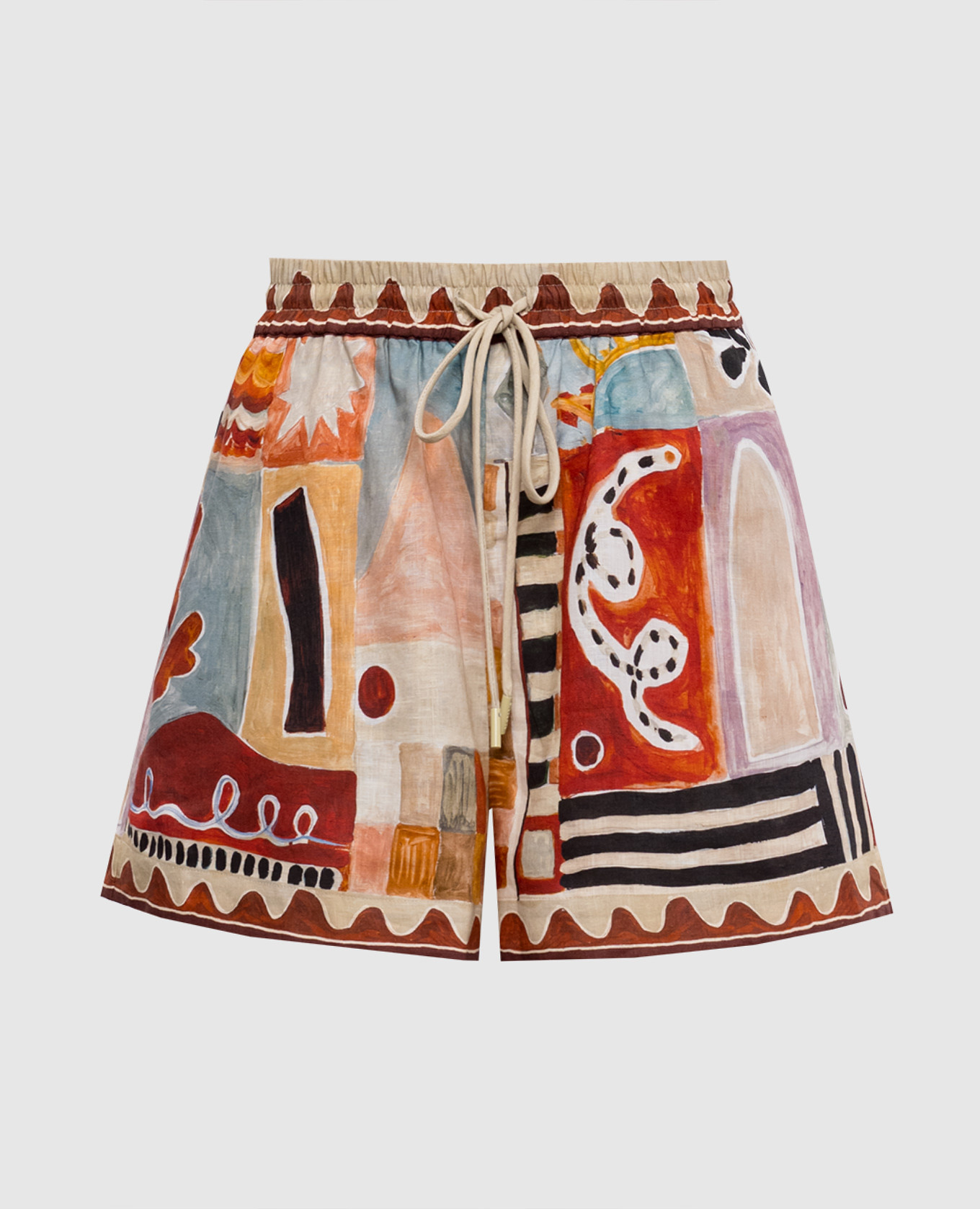 

Michelle printed linen shorts Alemais, White