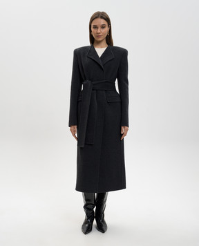 Khaite Grey wool coat with a Jelson smell 7139547