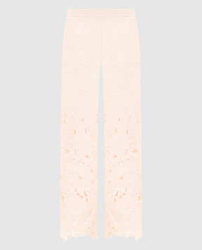 Ermanno Scervino Life Pink openwork pants with embroidery D484P603QYD