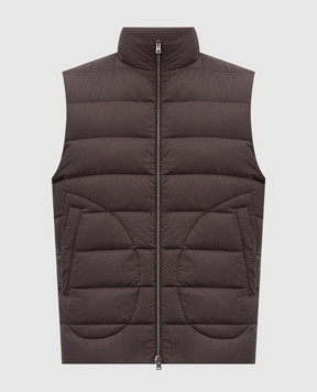 Herno Dark brown down vest PI0018ULE12456Z