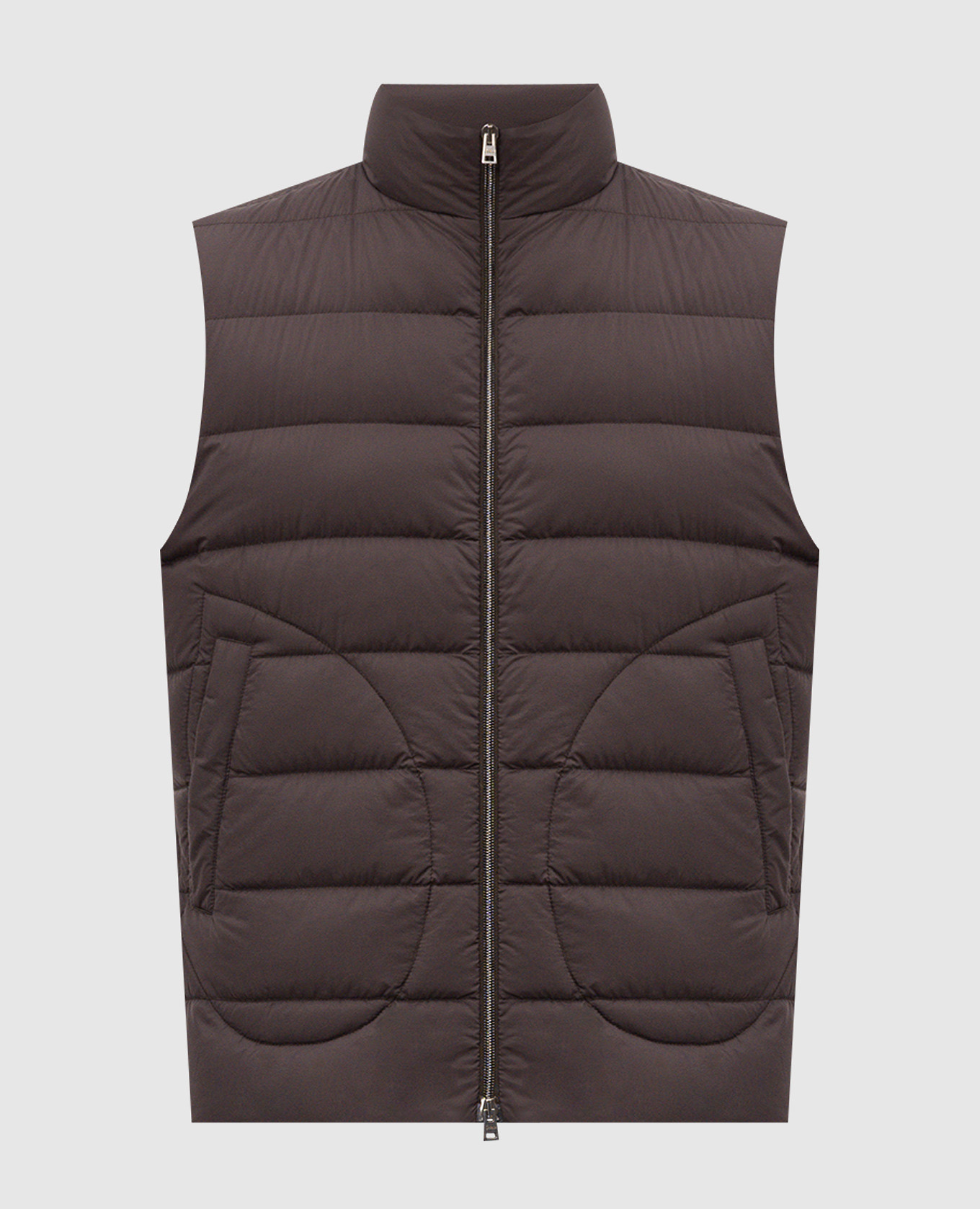 Dark brown down vest