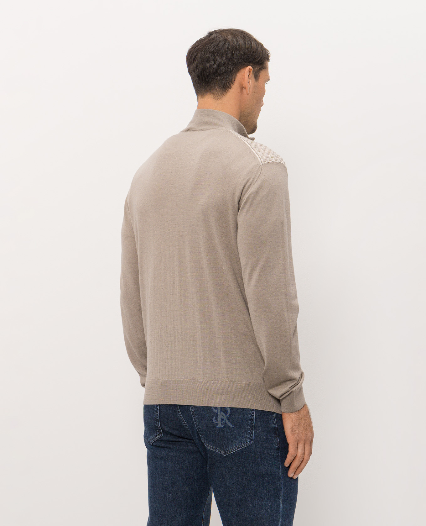 Beige wool, silk and cashmere jumper Stefano Ricci 4