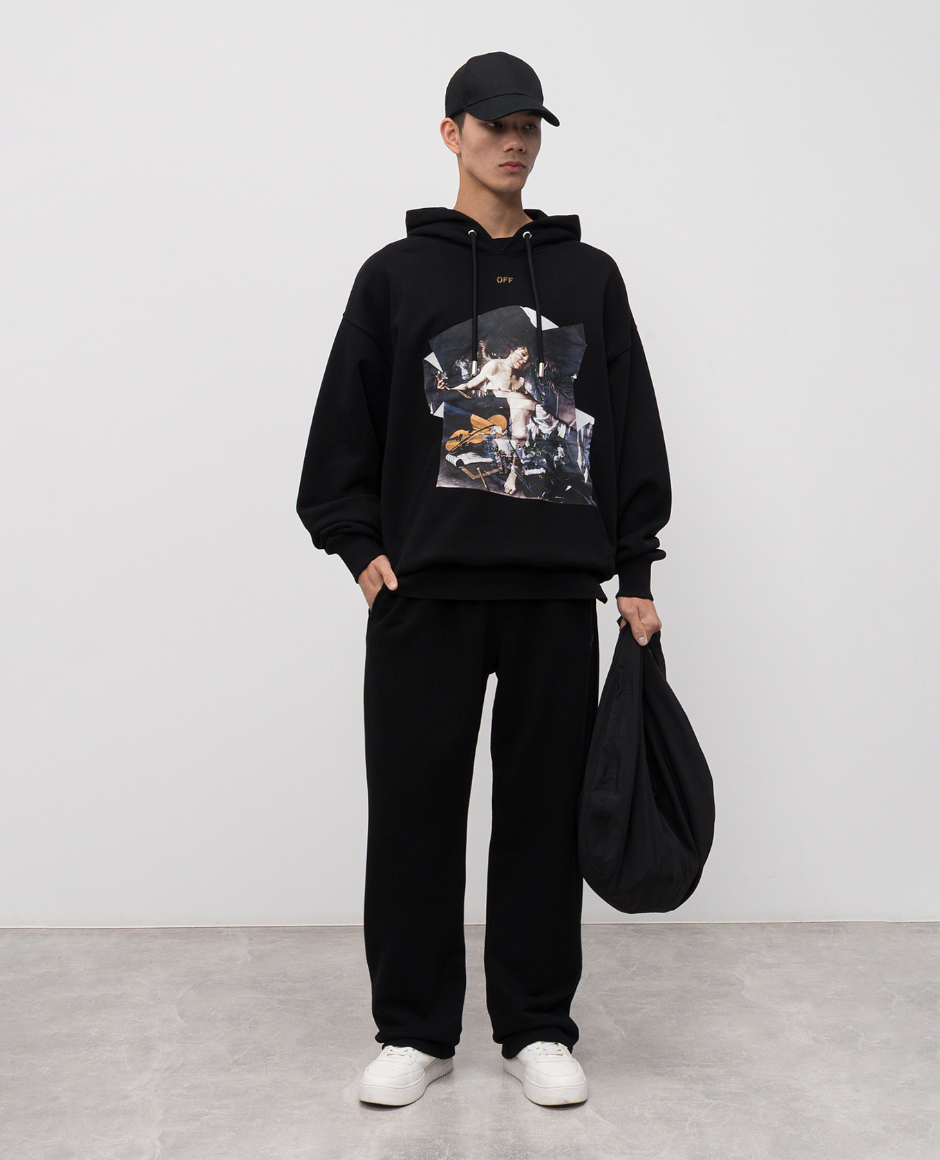 

Black Cupid Paper Hoodie Off-White