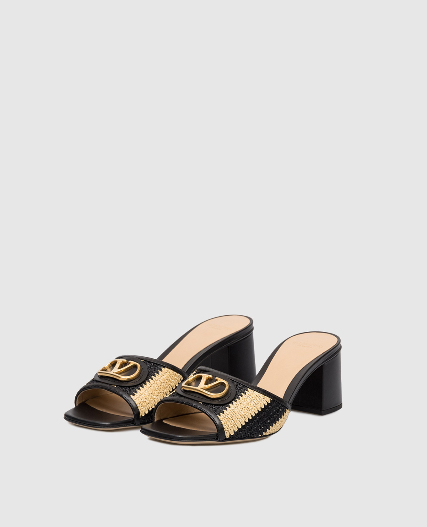 

Black logo combination mules Valentino