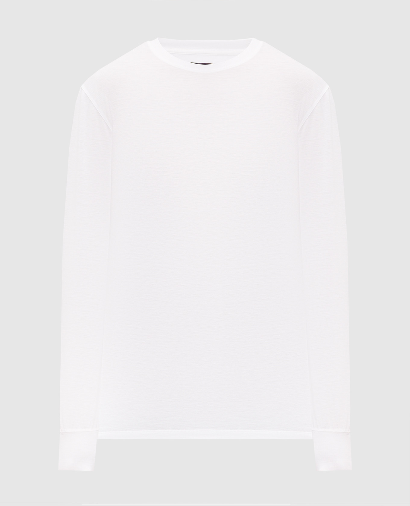 White longsleeve with embroidered monogram logo