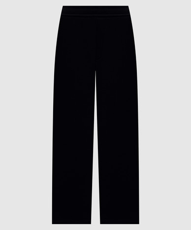 Black insulated track pants