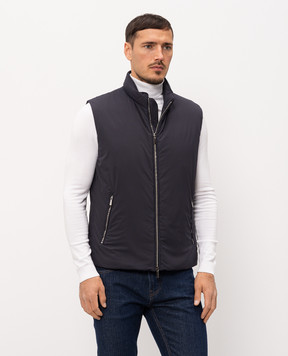 MooRER UROS down vest in blue UROSSKT