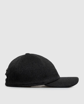 Bertolo Cashmere Dark gray cashmere cap 000301002287